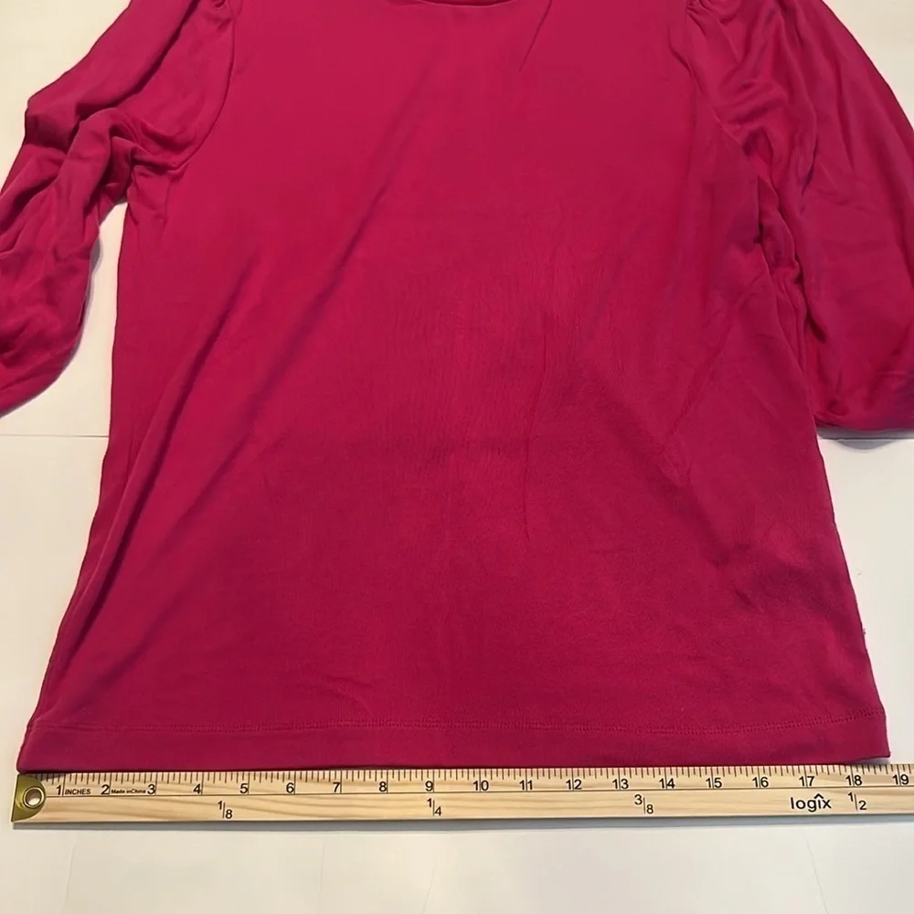 J. Crew Pink Supercozy Puff-Sleeve Pullover Long Sleeve Size M